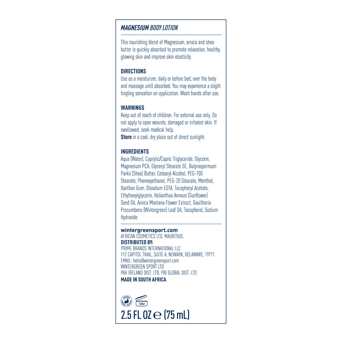 Magnesium Body Lotion